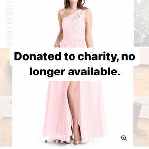 Azazie Demi Bridemaids Dress in Blushing Pink, Size A4